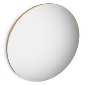 Cb2 Infinity Brass Round Wall Mirror 48in