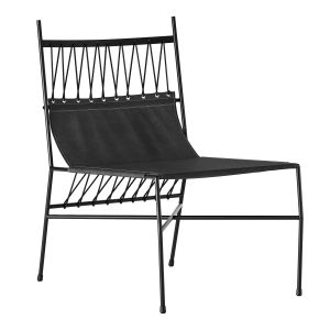 Cb2 Paul Mccobb Pavilion Black Canvas Lounge Chair