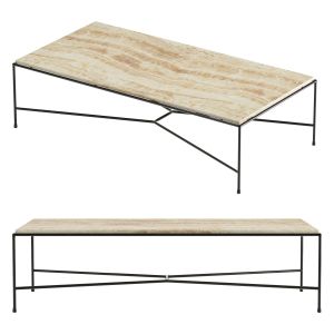 Cb2 Pavilion Travertine Coffee Table Model 6511