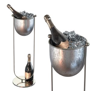 Cb2 Pierce Champagne Bucket Stand