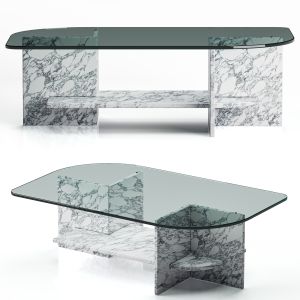 Marble And Glass Coffee Table