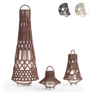 Outdoor Garden Wicker Floor Lamp Talenti