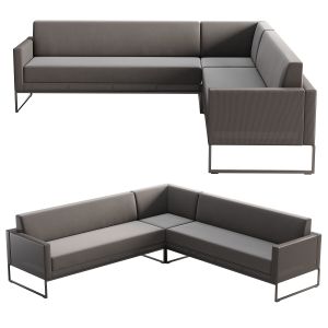 Crate And Barrel Dune 3 Piece Black Outdoor Sofa