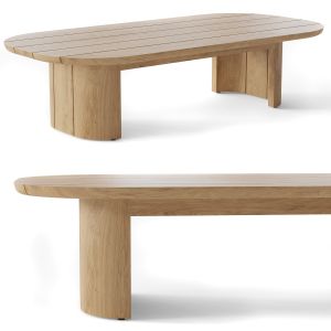 Rh Solaro Teak Rectangular Coffee Table