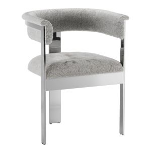 Interlude Home Darcy Hide Chair Nickel