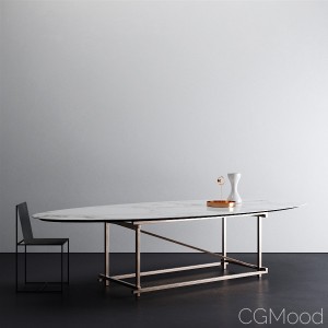 Elliptical Dining Table for Italgraniti