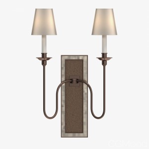 Baker - Venetian Mirrored Vertical Sconce