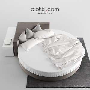 Wheel Round Bed By Diotti