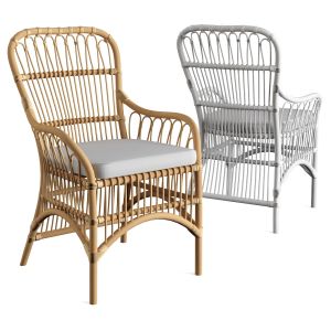 Rattan Loop Armchair With Seat Cushion