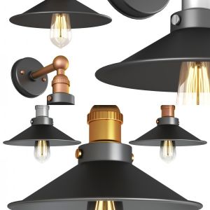 Retro semi flush wall light and ceiling light