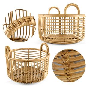 Java Rattan Baskets Low