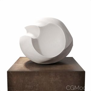 James Oughtibridge White Blade Form Sculpture