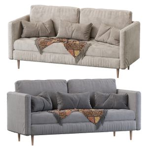 Monroe Mid-century Tufted Seat Sofa (86")