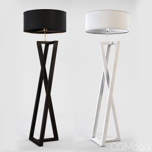 Floor Lamp Black And White Wood