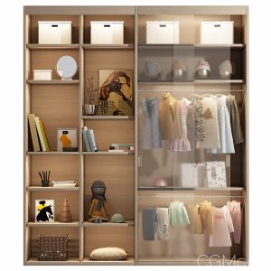 Wardrobe with decor 1 Set 01