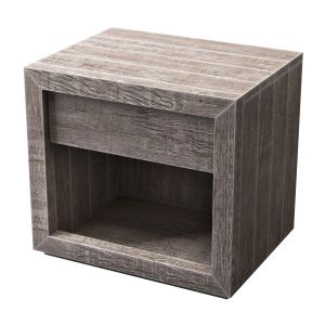 Reclaimed Russian Oak 26in Open Nightstand Gray