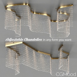 Adjustable Crystal String Chandelier