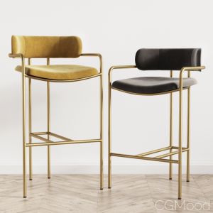 Lenox Velvet Bar And Counter Stools West Elm