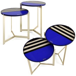 Fendi Casa Ripple Pequin Coffee Tables