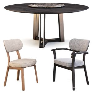 Porada: (table - Shibumi Tondo & Chairs - Evelin)