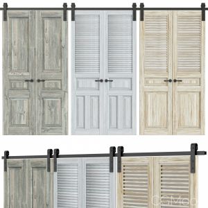 Rustic interior doors Set 77