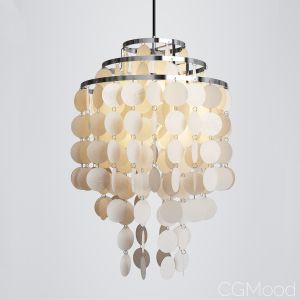 3 Circle White Capiz Shell Chandelier