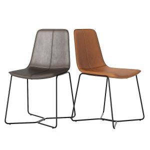 Slope Leather Dining Chair