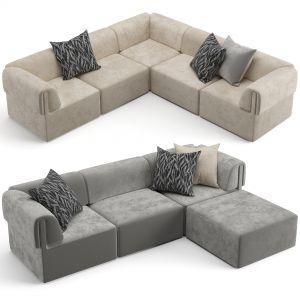 Gubi Wonder Sofa 2 X 3 Seater, Chaise Lounge