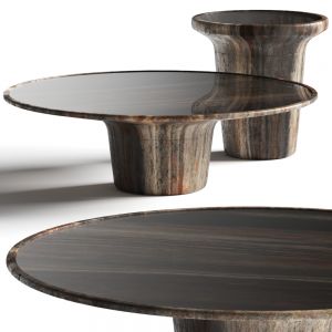 Maami Home Data Black Travertine Coffee Tables