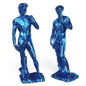 David Michelangelo Tall Edges Sculpture Blue