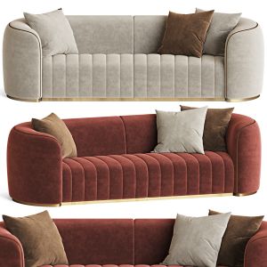 Homary Modern Faux Upholstered Sofa