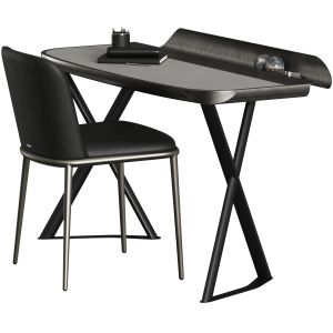 Cattelan Italia Cocoon Leather Desk and Magda Ml