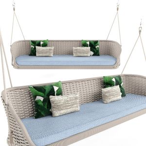 2 Seater Garden Hanging Chair By Atmosphera