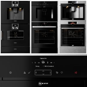 Gaggenau, Aeg And Neff Double Oven And Coffeemaker