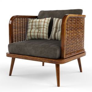 Chair Outdoor Rattan Wood