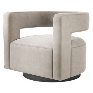 Restoration Hardware Drew Curved Swivel Chair Rh