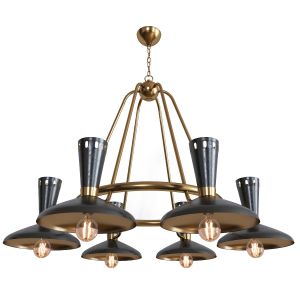 Vortex 6 Light Wagon Wheel Chandelier