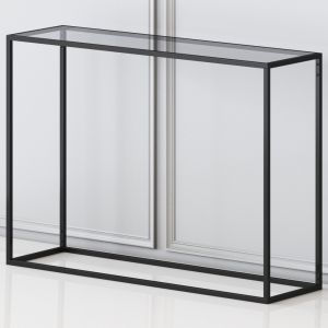 Black Coast Mirrored Console Table