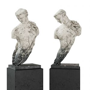 Greek Woman Torso Pedestal Marble