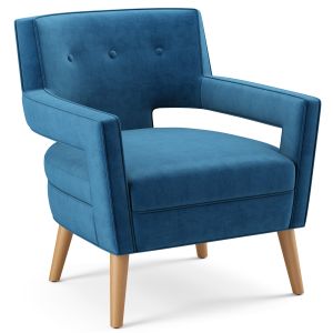 Sheer Upholstered Fabric Armchair