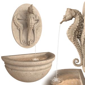 Seahorse Wall Fountain ( Water Feature )