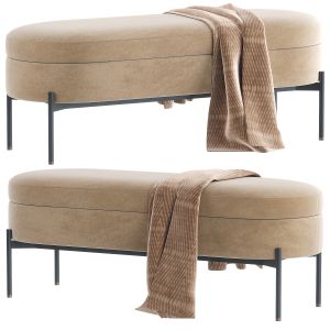 Chloe Contemporary Upholstered Storage Bench Lumis