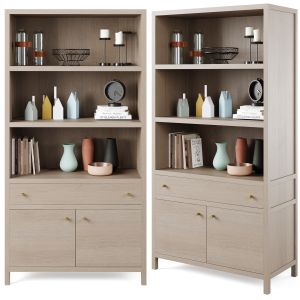 Keane Natural Closed Bookcase By Crate And Barrel