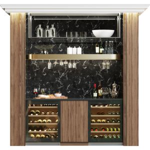 Design Project Of A Restaurant With A Wine Cooler