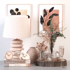 Decorative Set 29 - Branches And Table Lamp