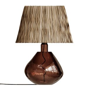 Sandesh Raffia Lampshades Nkuku Baba Brown Glass