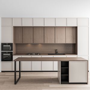 Kitchen Modern - White And Wood With Island 58