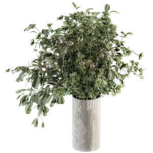 Bouquet - Green Branch In Stone Vase 65