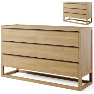 Leavitt Natural Oak Wood 6 And 3-drawer Dresser