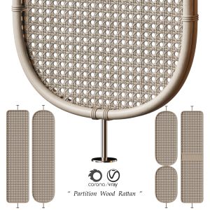 Partitions " Wood Rattan "